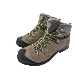 Asolo Hiking Boots Womens Size 7.5 Beige Suede GoreTex Vibram Trail Waterproof